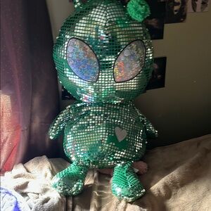 Green Sequin Alien Plush